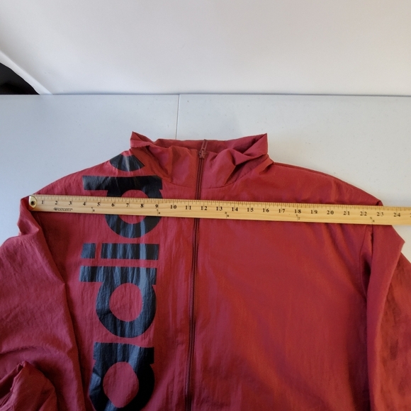 NEW Adidas Women's Track Jacket Full Zip Size 2XL Nylon Spell Out Windbreaker - Picture 7 of 14